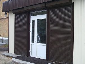 ролеты в дверной проем магазина