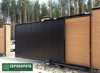откатные ворота под ключ для дома